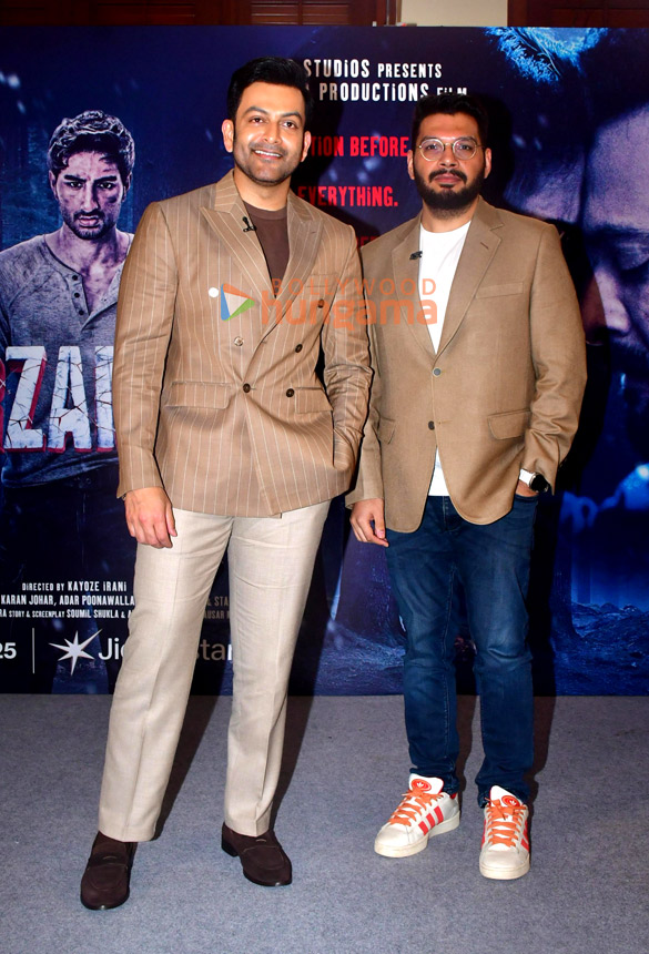 photos prithviraj sukumaran and kayoze irani snapped promoting sarzameen 1