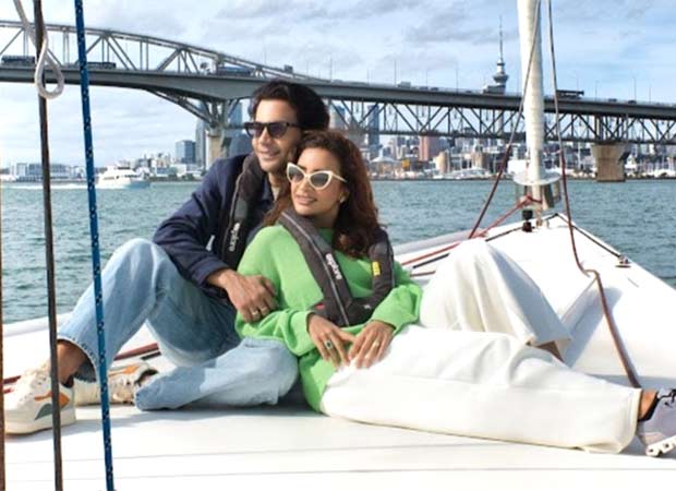 Rajkummar Rao and Patralekhaa set sail across Waitematā Harbour in Auckland; see pics 