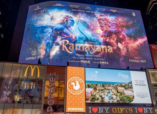 Namit Malhotra’s Ramayana starring Ranbir Kapoor, Sai Pallavi and Yash lights up NYC’s Times Square
