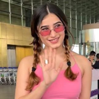 Rasha Thadani's school girl airport look