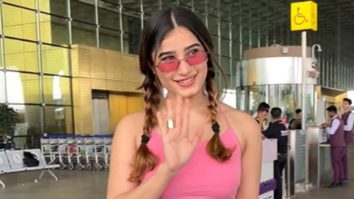 Rasha Thadani’s school girl airport look