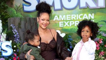 Rihanna turns The Smurfs LA premiere into a family affair with sons RZA and Riot Rihanna turns The Smurfs LA premiere into a family affair with sons RZA and Riot