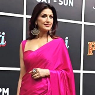 Sonali Bendre slays in a pink saree for colours shoot
