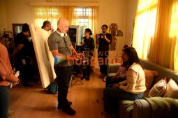 On the the sets of the movie Tanvi The Great