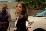 Alaya F in a comfy black fit for the airport