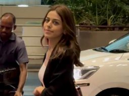 Alaya F in a comfy black fit for the airport