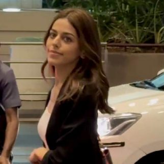 Alaya F in a comfy black fit for the airport