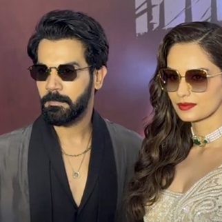 Maalik duo Rajkummar Rao & Manushi Chhillar pose together for media