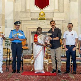 John Abraham leads North East United FC as team receives President’s cup from Droupadi Murmu