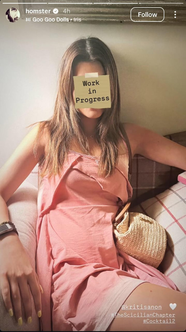 Kriti Sanon joins Homi Adajania’s Cocktail 2; actress begins prep for ‘The Sicilian Chapter’