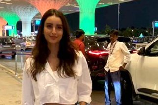 Our Laila aka Triptii Dimri at the airport in her gorgeous blue car