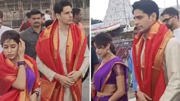 Sidharth Malhotra, Janhvi Kapoor visit Tirumala Tirupati Balaji temple ahead of Param Sundari release