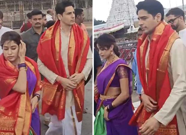 Sidharth Malhotra, Janhvi Kapoor visit Tirumala Tirupati Balaji temple ahead of Param Sundari release