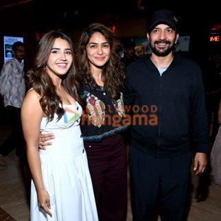 Photos: Mrunal Thakur, Deepak Dobriyal and Akanksha Puri snapped at a special screening of Son Of Sardaar 2 hosted by debutant Roshni Walia