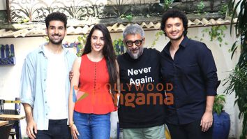 Photos: Namashi Chakraborty, Simratt Kaur Randhawa, Eklavya Sood, Darshan Kumaar and Vivek Agnihotri snapped promoting their film The Bengal Files