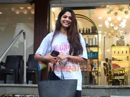 Photos: Pooja Sawant snapped outside a salon in Bandra