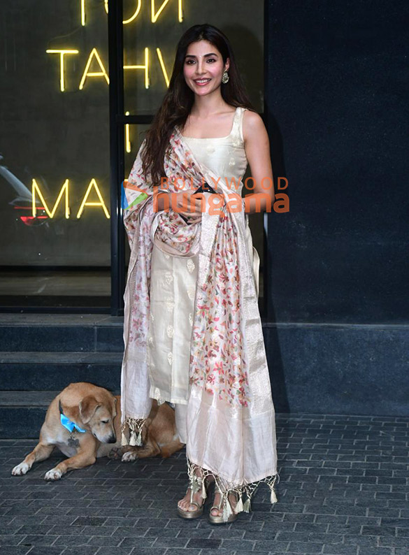 photos rasika dugal shweta tripathi harshita gaur shriya pilgaonkar and others snapped at the muhurat pooja of mirzapur film outside excel office in bandra 3