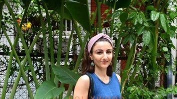 Photos: Soha Ali Khan spotted outside a restaurant in Bandra