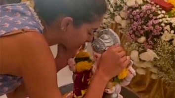 Ananya Panday saying bye to her Ganpati Bappa