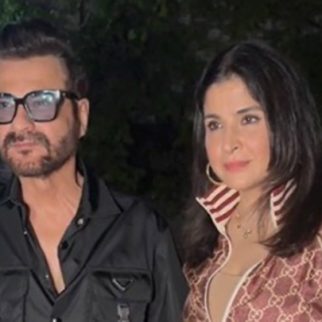 Stylish couple Sanjay Kapoor & Maheep Kapoor pose together for media