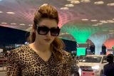 Urvashi Rautela in a lepoard print dress slays her airport look