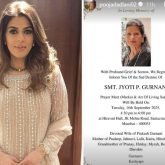 Shah Rukh Khan’s manager Pooja Dadlani mourns the loss of mother-in-law Jyoti Gurnani