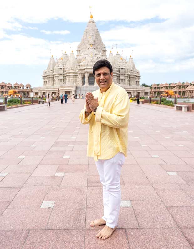 Govinda visits the Swaminarayan temple in New Jersey
