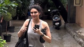 Karishma Tanna rushing after a gym sesh
