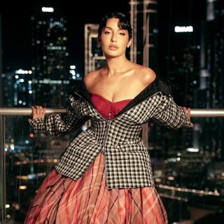 Nora Fatehi steals the spotlight in Rahul Mishra’s Madras check-inspired gown at Dubai showcase