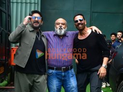 Photos: Akshay Kumar, Arshad Warsi and Saurabh Shukla snapped promoting Jolly LLB 3