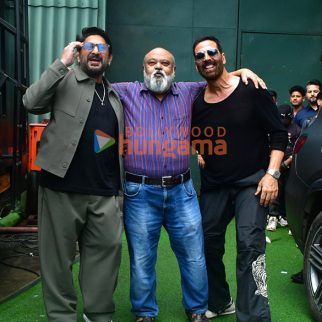 Photos: Akshay Kumar, Arshad Warsi and Saurabh Shukla snapped promoting Jolly LLB 3