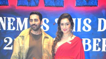 Photos: Ayushmann Khurrana, Shraddha Kapoor, Dinesh Vijan, Amar Kaushik, Niren Bhatt and others grace the trailer launch of Thamma