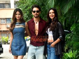 Photos: Harnaaz Sandhu, Tiger Shroff and Sonam Bajwa snapped promoting Baaghi 4