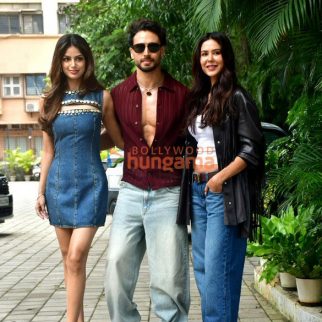 Photos: Harnaaz Sandhu, Tiger Shroff and Sonam Bajwa snapped promoting Baaghi 4