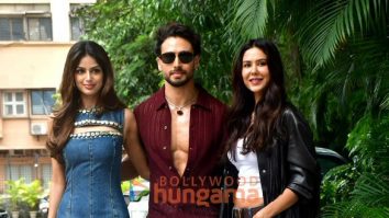 Photos: Harnaaz Sandhu, Tiger Shroff and Sonam Bajwa snapped promoting Baaghi 4