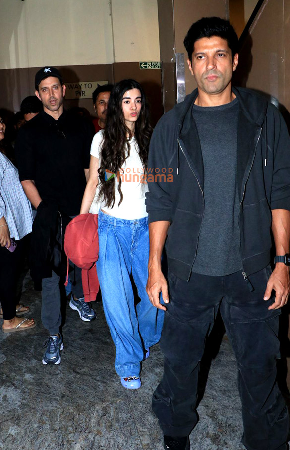 photos hrithik roshan saba azad farhan akhtar and shibani dandekar snapped at juhu pvr 3