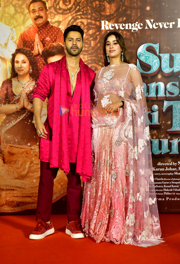 photos varun dhawan and janhvi kapoor snapped at sunny sanskari ki tulsi kumari trailer launch 1