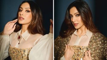 Sahher Bambba’s look for The Ba***ds of Bollywood premiere was a glam power move in head-to-toe Manish Malhotra!