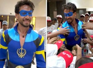 Tiger Shroff wears A Flying Jatt costume after six years to celebrate National Cancer Rose Day with children fighting disease