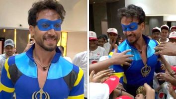 Tiger Shroff wears A Flying Jatt costume after six years to celebrate National Cancer Rose Day with children fighting disease