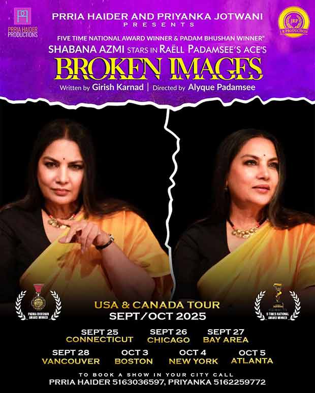 Shabana Azmi to tour North America with her play Broken Images, written by the legendary Girish Karnad : Bollywood News – Bollywood Hungama