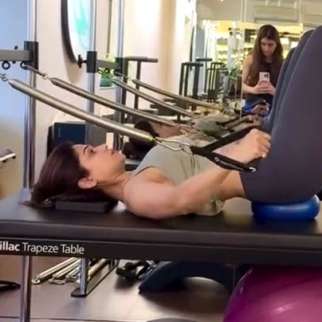 Shamita Shetty's pilates time