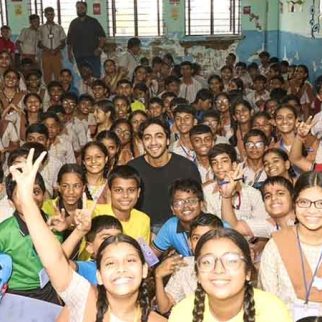 Saiyaara star Ahaan Panday lights up a Mumbai classroom with smiles, songs, and dreams; see pics!