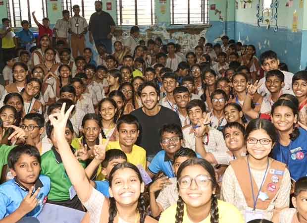 Saiyaara star Ahaan Panday lights up a Mumbai classroom with smiles, songs, and dreams; see pics!