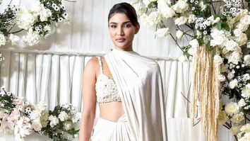 Alizeh Agnihotri drapped in white for diwali