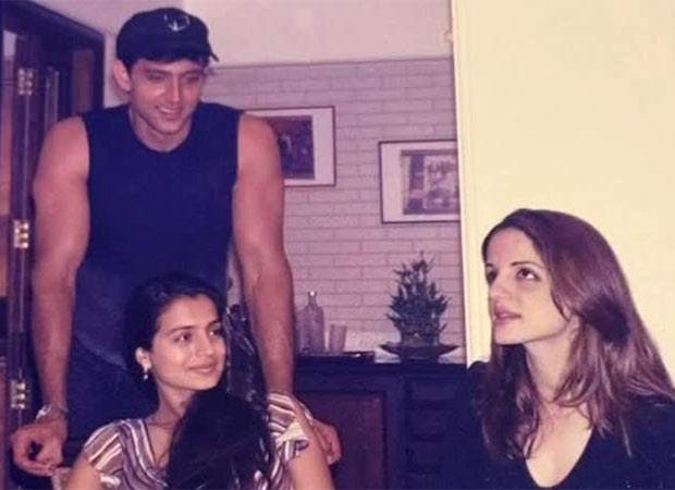 “Golden days of friendship”: Ameesha Patel posts old pic with Hrithik Roshan and Sussanne Khan from impromptu dinner at her home 