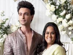 Arpita & Ayush Sharma pose for media