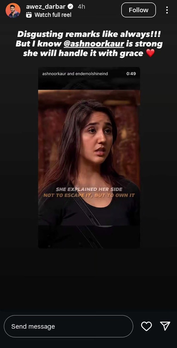 बिग बॉस 19: अवेज़ दरबार ने अशनूर कौर पर बॉडी शेमिंग टिप्पणी की निंदा की; कहती है, 