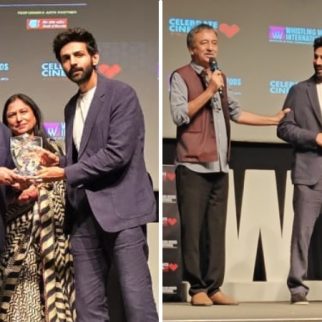 EXCLUSIVE: Kartik Aaryan, Rajkumar Hirani honoured by Gautam Adani at Subhash Ghai's Whistling Woods International; Hirani hails Adani's speech: "I would call it the SHOLAY of speeches!"