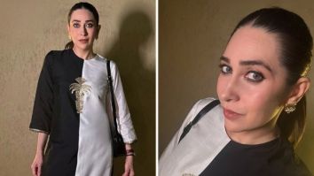 Karisma Kapoor keeps it classic in Rs 26,000 raw silk kurta set featuring cherry vine print for Diwali 2025